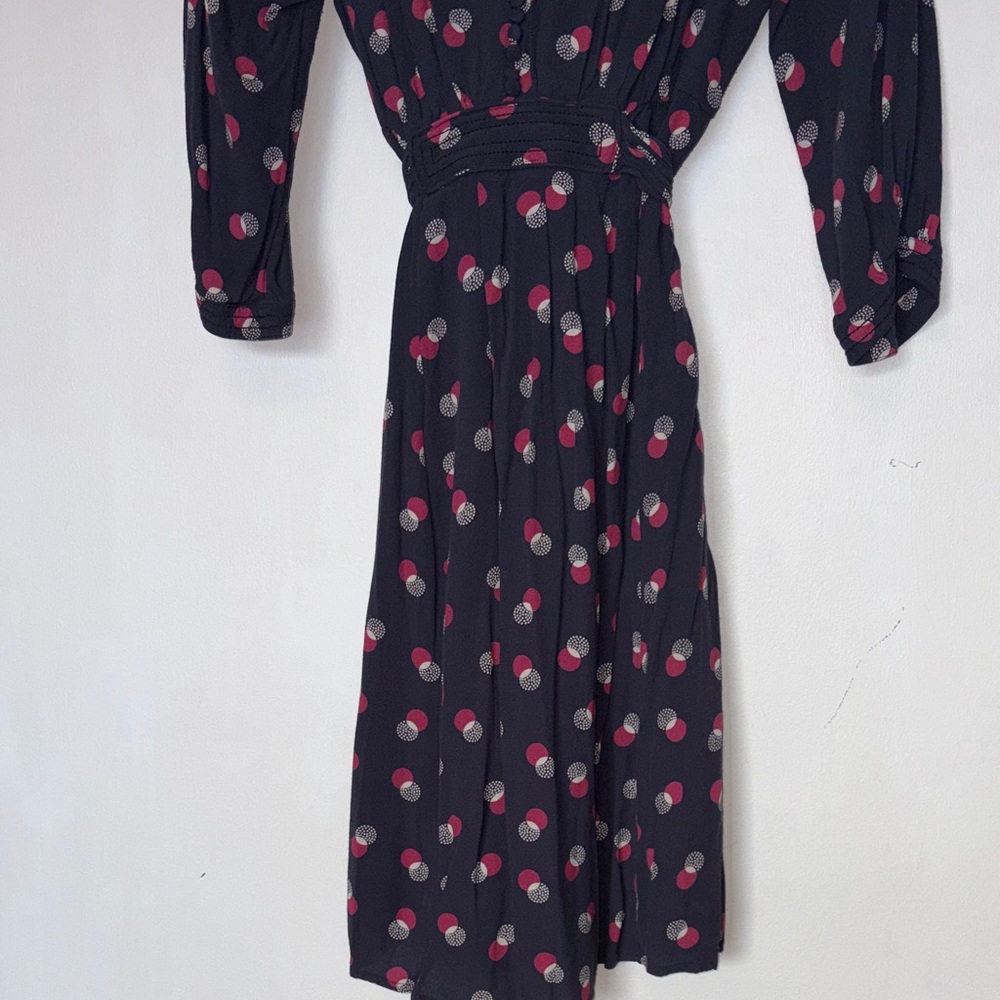 Boden Gray Dress with Pink and Gray Dots - Picture 4 of 8